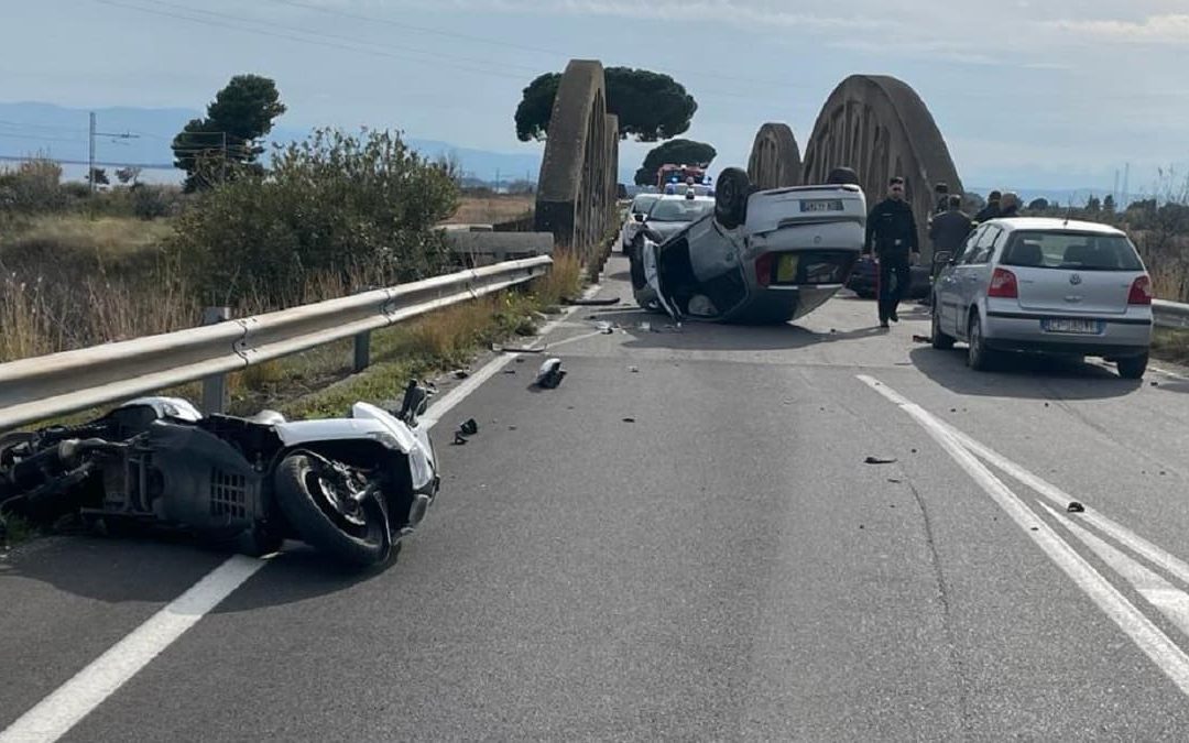 I mezzi coinvolti nell'incidente