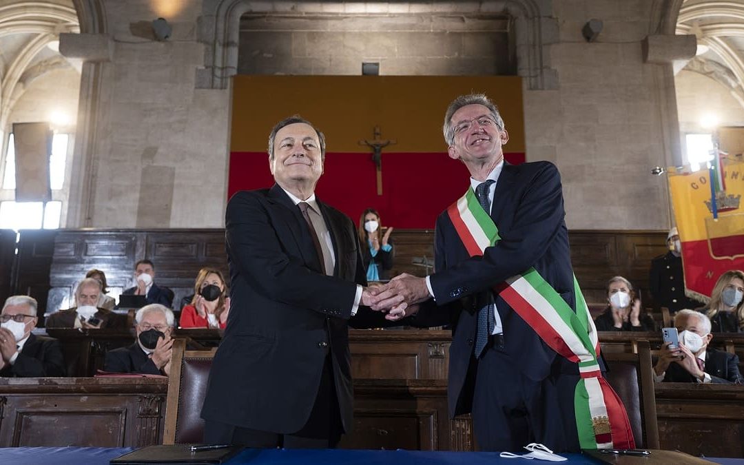 Mario Draghi e Gaetano Manfredi