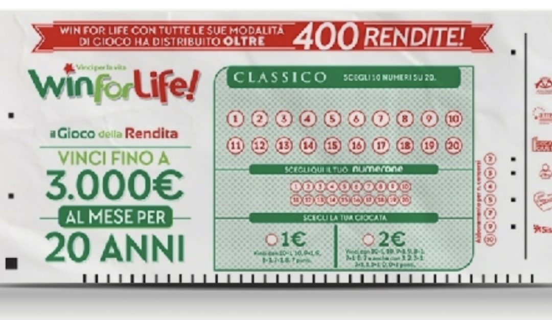 Una schedina del Win for life