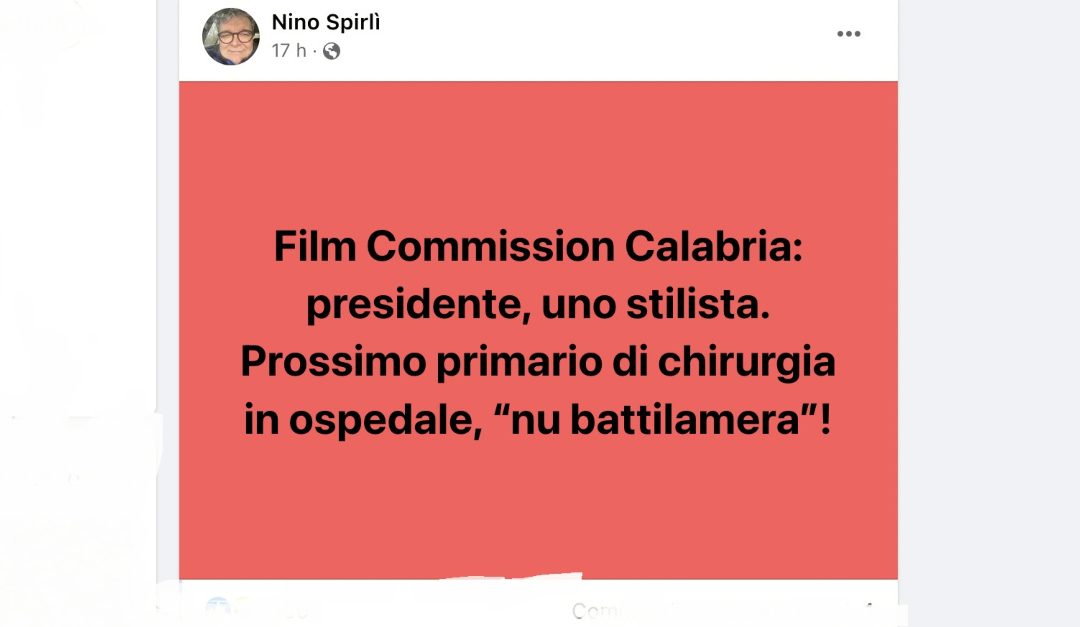 Il post su Facebook di Nino Spirlì