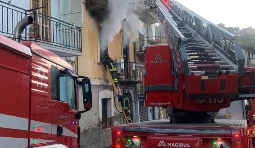 L'intervento dei vigili del fuoco