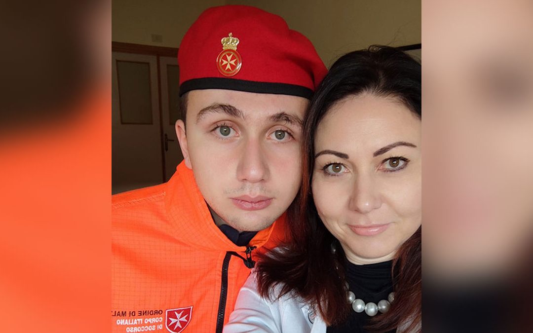 Francesco con la madre