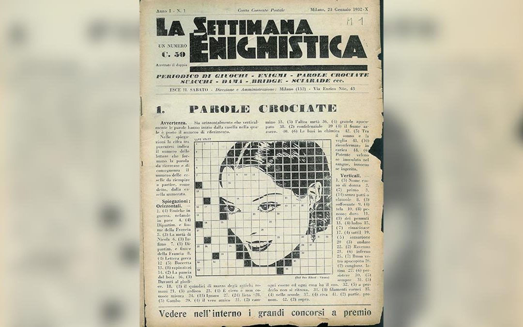 La copertina del primo numero della Settimana Enigmistica con l’immagine dell’attrice Lupe Vélez