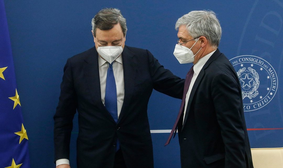 Mario Draghi con il Ministro Franco