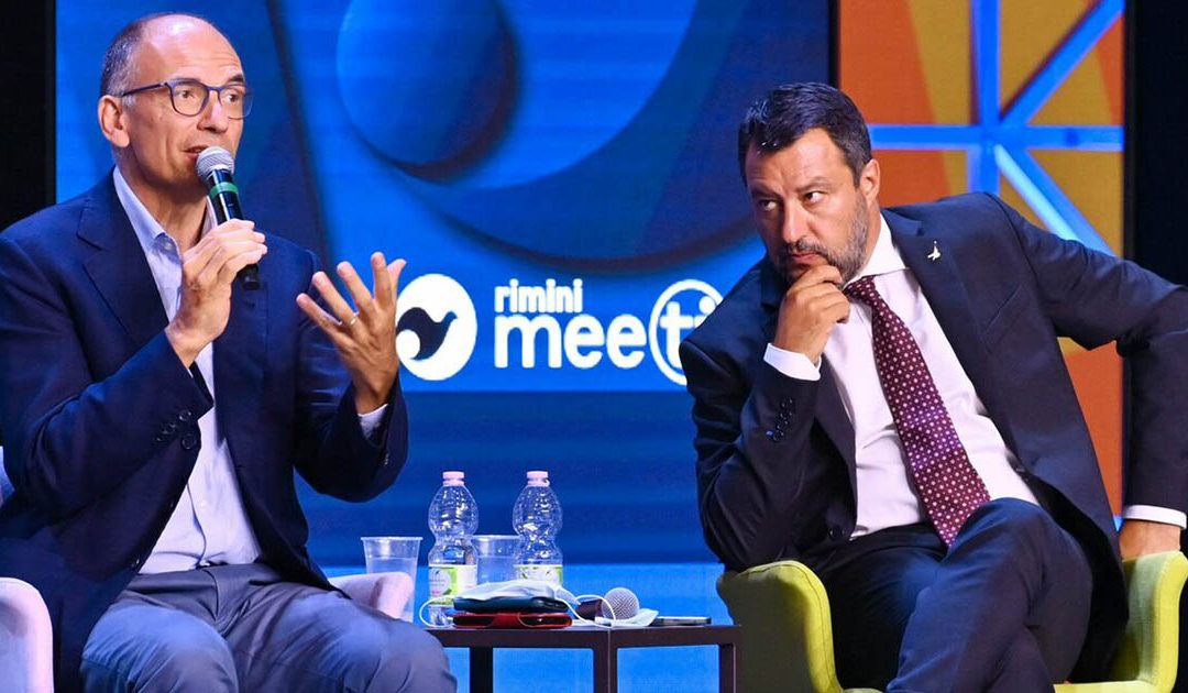 Enrico Letta e Matteo Salvini
