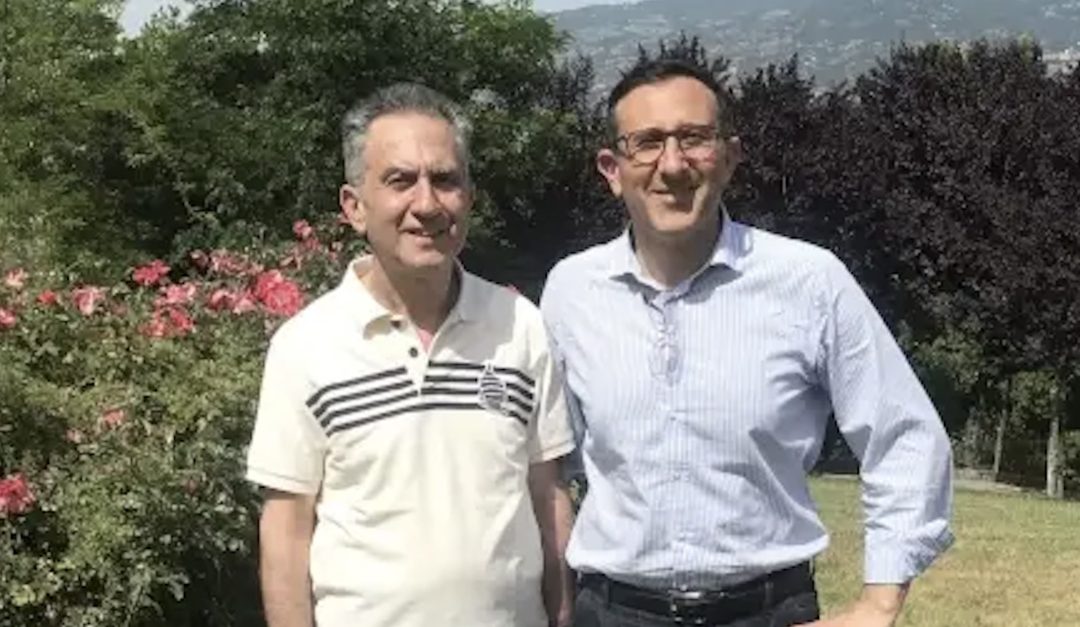 Il rettore dell'Unical Nicola Leone insieme Francesco Valentini, responsabile scientifico del progetto UniCal longs 4 Excellence