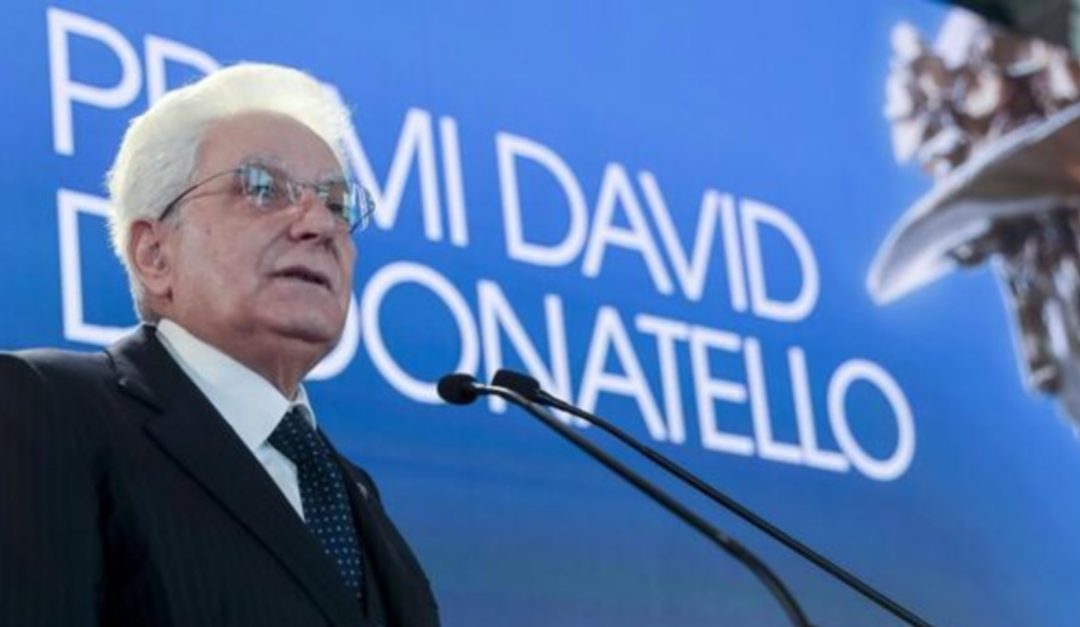 Sergio Mattarella oggi alla presentazione dei David di Donatello