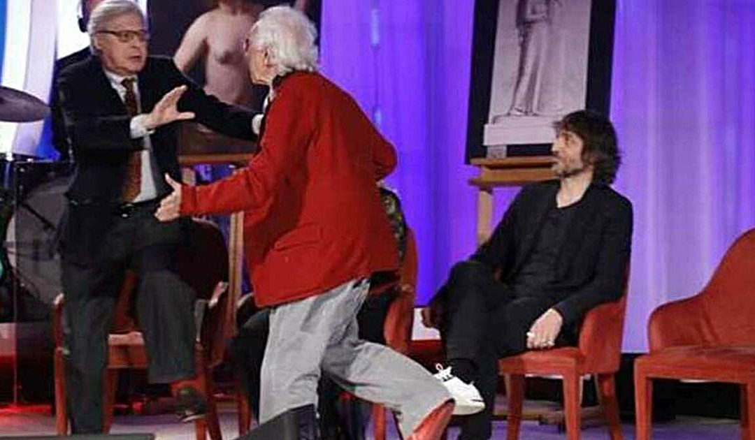 La quasi rissa tra Vittorio Sgarbi e Giampiero Mughini
