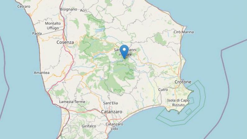 Serie di scosse di terremoto nel Crotonese