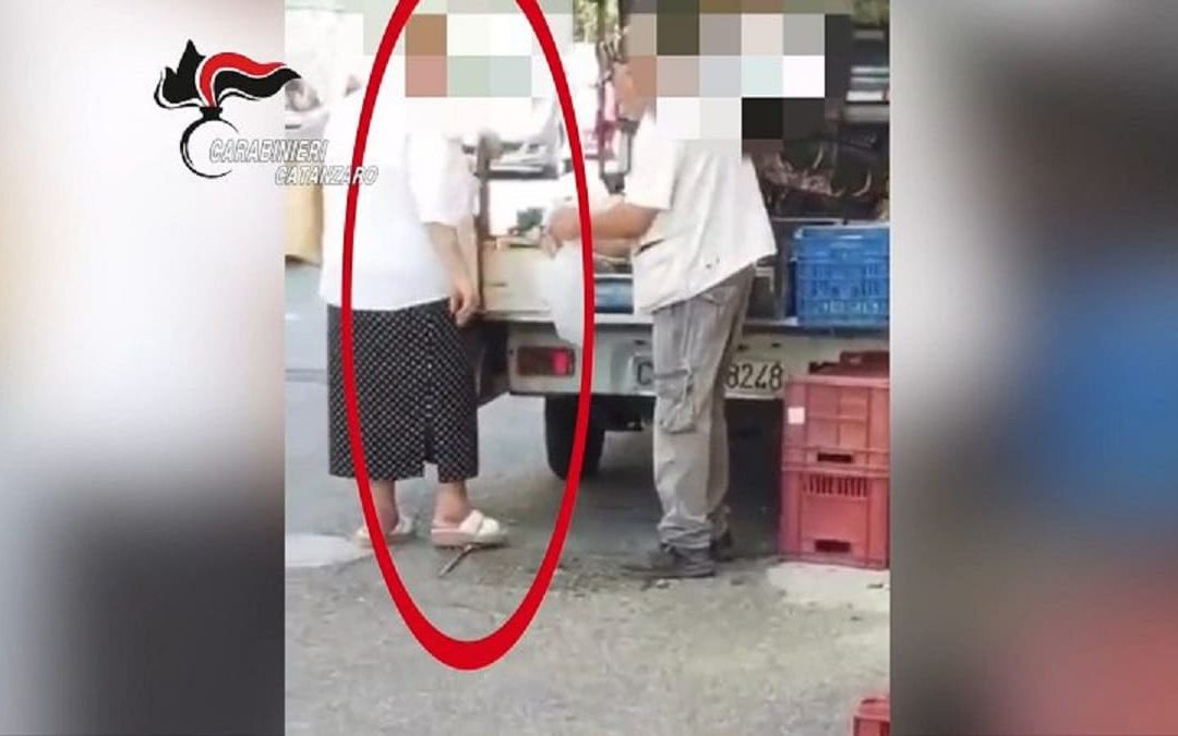 La 75enne immortalata dalle telecamere dei carabinieri