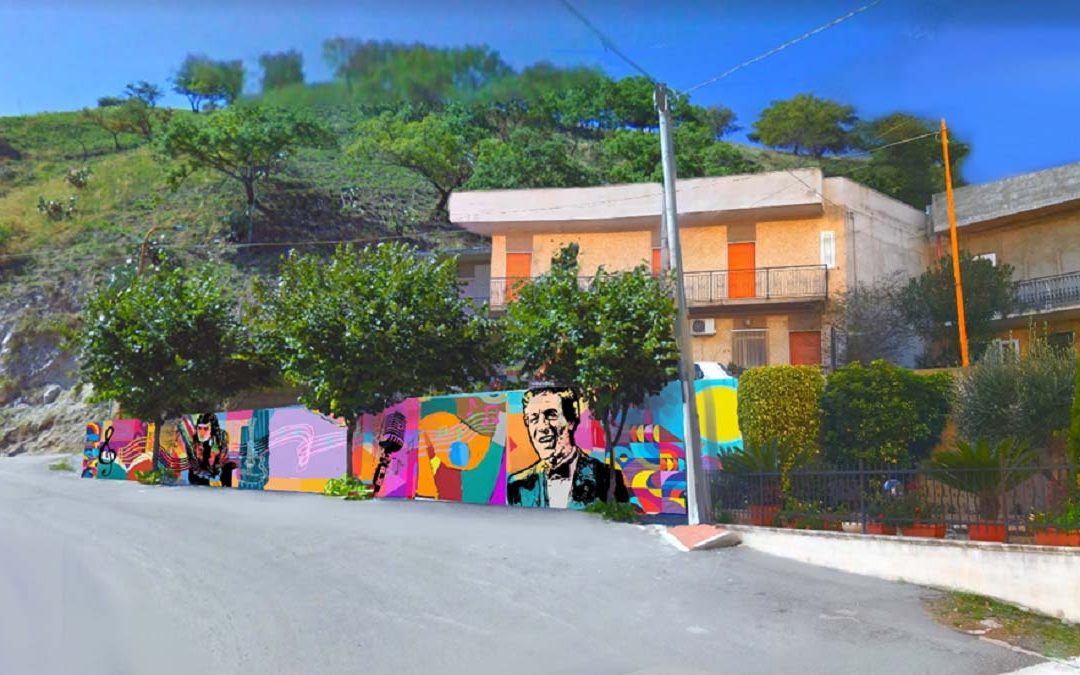 Il murale dedicato a Mino Reitano