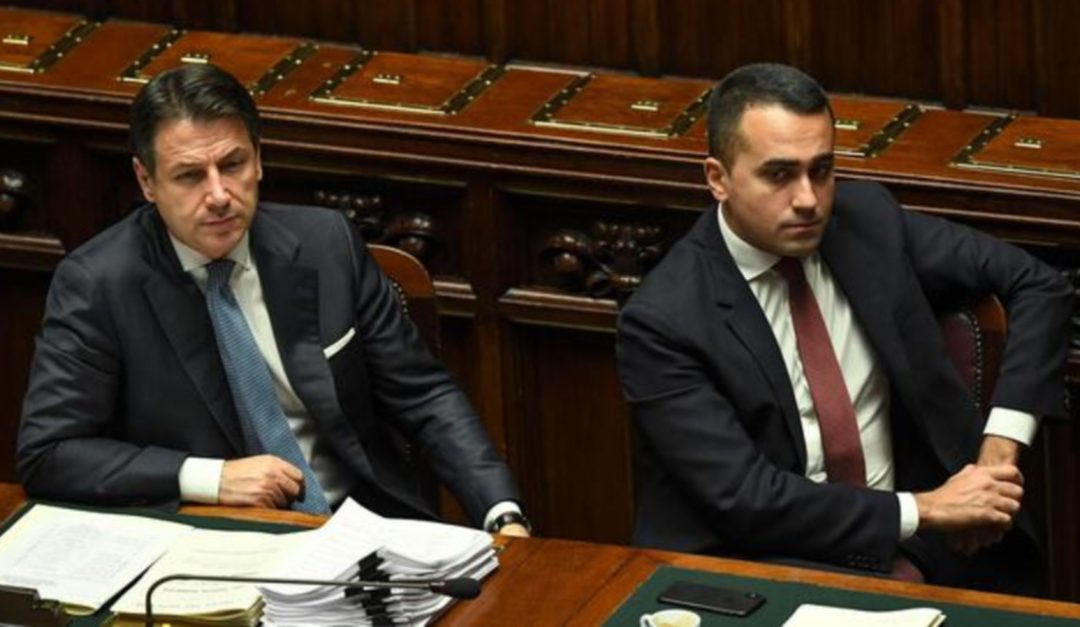 Giuseppe Conte e Luigi Di Maio in Parlamento