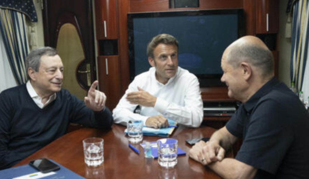 Draghi, Macron e Scholz sul treno per Kiev