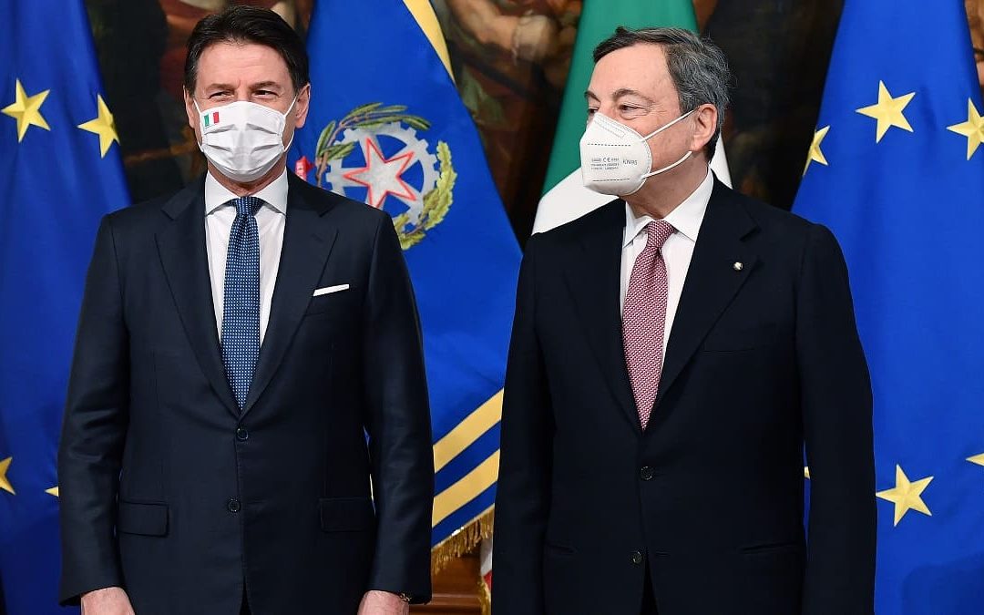 Giuseppe Conte e Mario Draghi