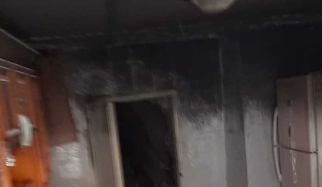 La casa di Teresa Giorno colpita dall'incendio