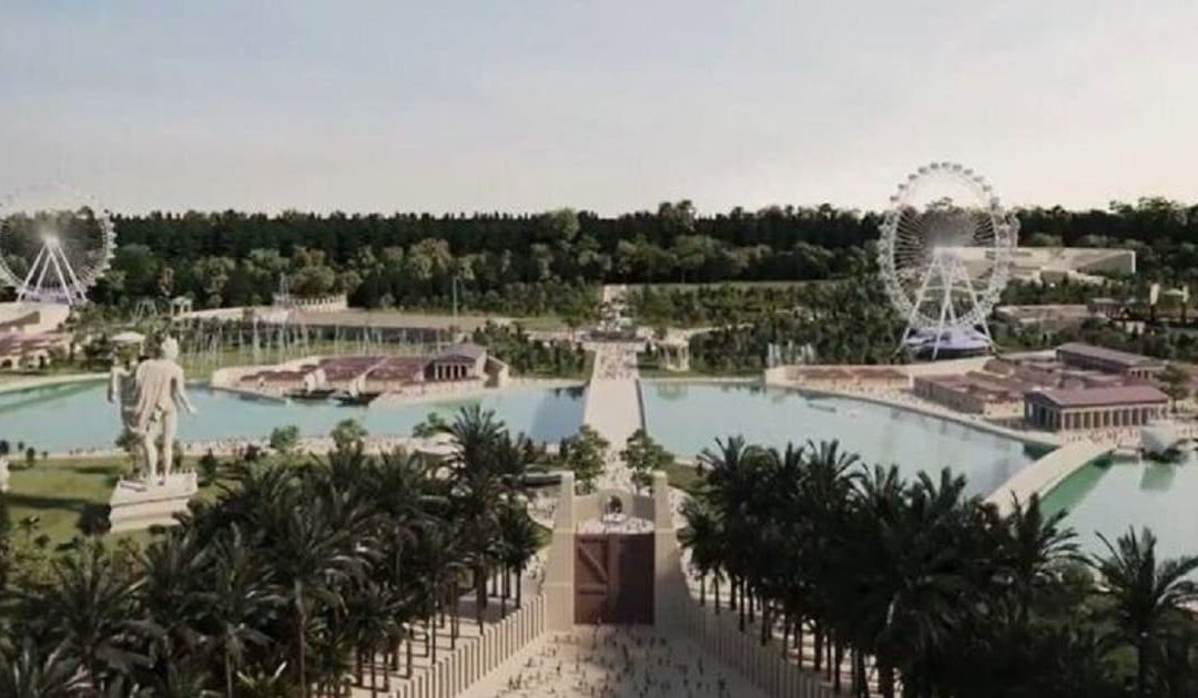 Una ricostruzione digitale del progetto del Magna Grecia Park