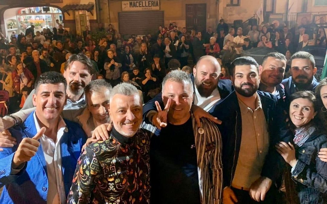 I festeggiamenti per la conferma di Solano sindaco di Stefanaconi