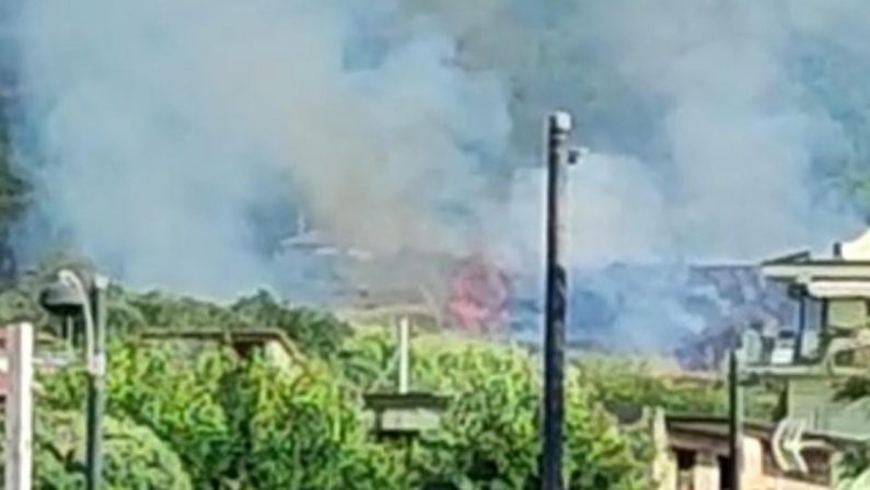 Grosso incendio nella frazione Bivona di Vibo Valentia