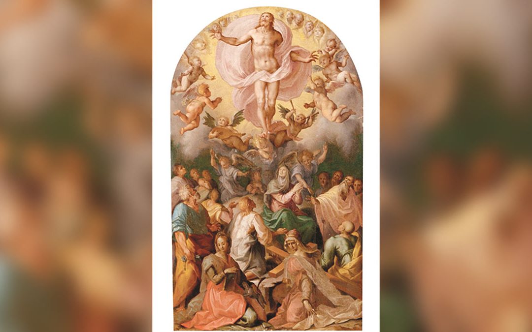 Maso da San Friano, Ascensione di Cristo con la Vergine, gli Apostoli e le Sante Agnese ed Elena
