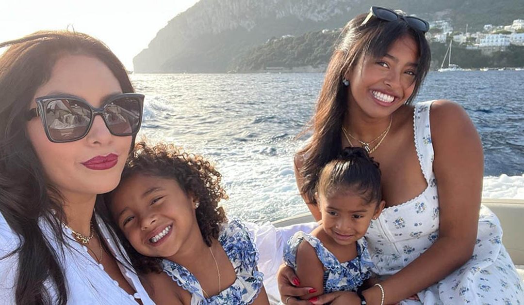 Vanessa Bryant e la sua famiglia durante la vacanza in Italia