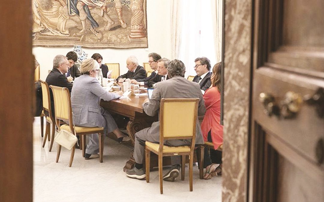 L’incontro tra il il premier Draghi e il presidente di Confindustria Bonomi a Palazzo Chigi