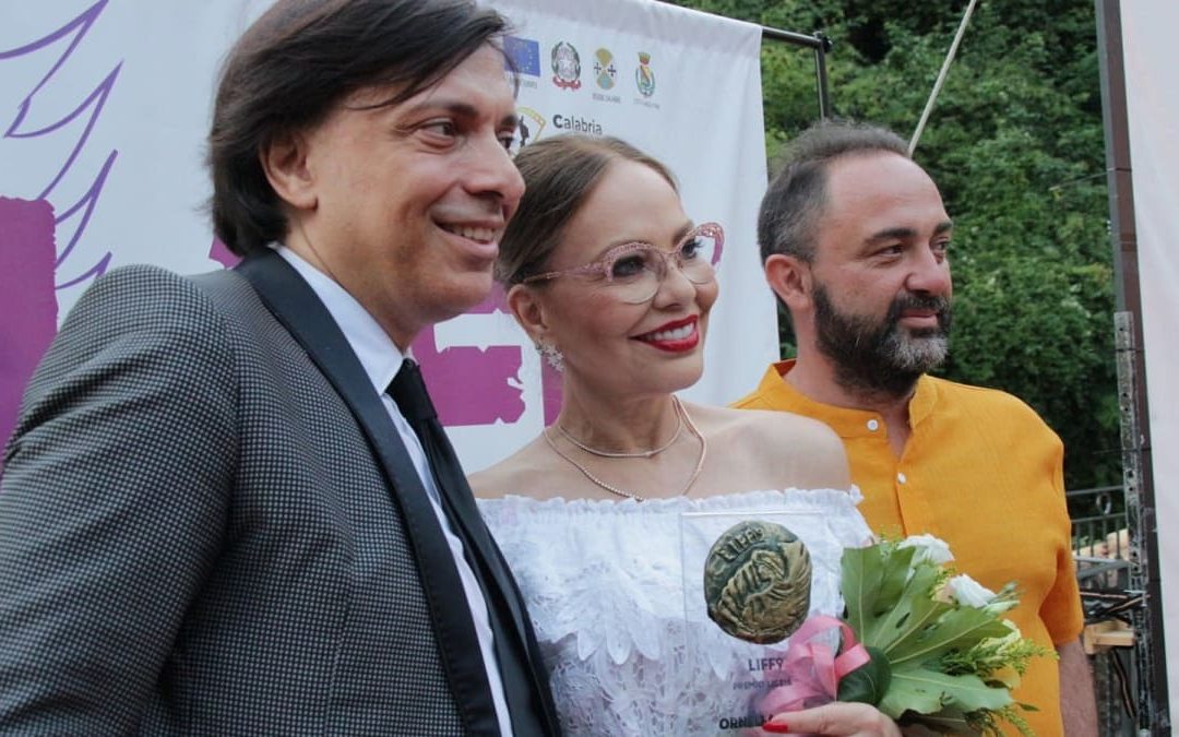 Ornella Muti con Anton Giulio Grande e Gianlorenzo Franzì