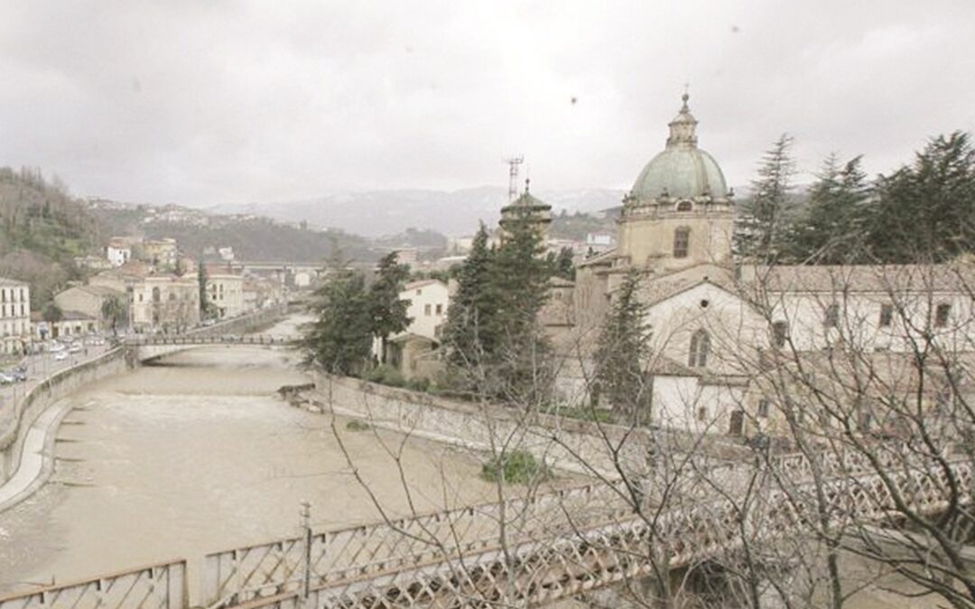 La confluenza tra i fiumi Crati e Busento a Cosenza
