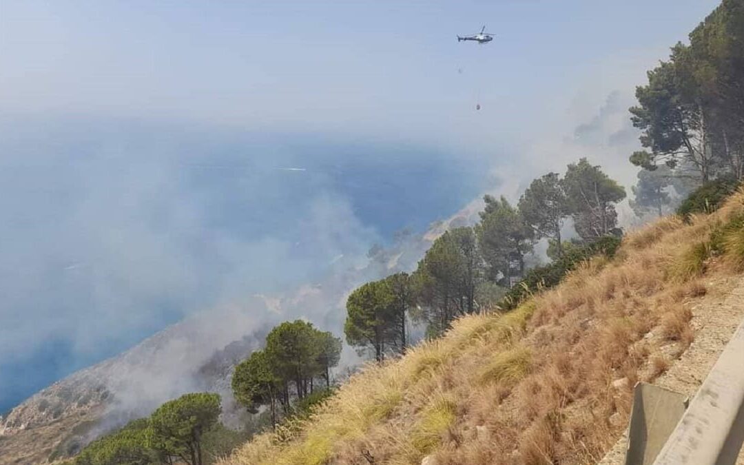 Joppolo, grosso incendio sulla Strada del Mare