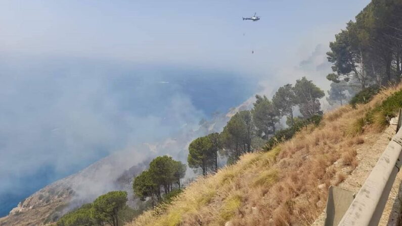 Joppolo, grosso incendio sulla Strada del Mare