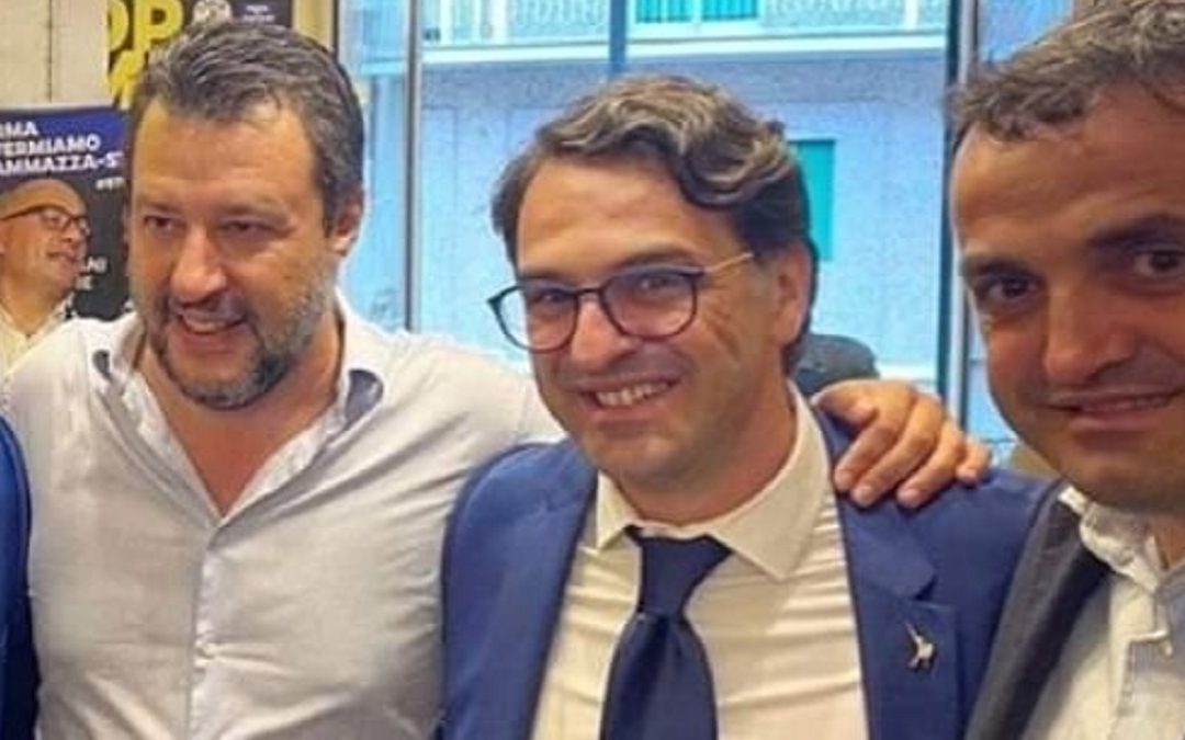 Matteo Salvini con Carmine e Amedeo Cicala