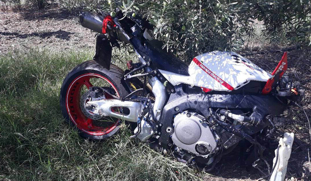 La moto della vittima
