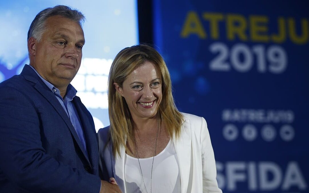 Viktor Orbán e Giorgia Meloni ad Atreju