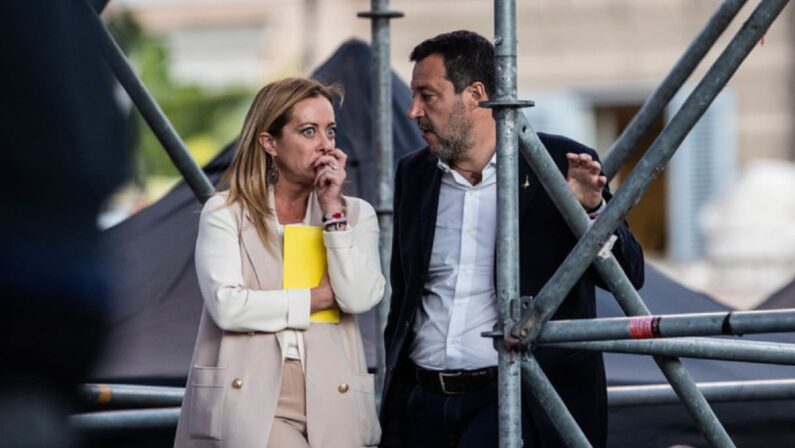 La premier Meloni e l'euroscetticismo di Salvini