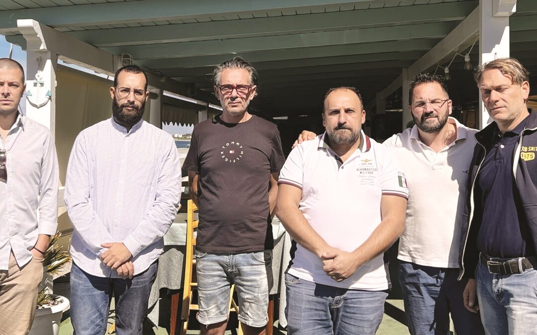 Gli imprenditori in protesta a Falerna
