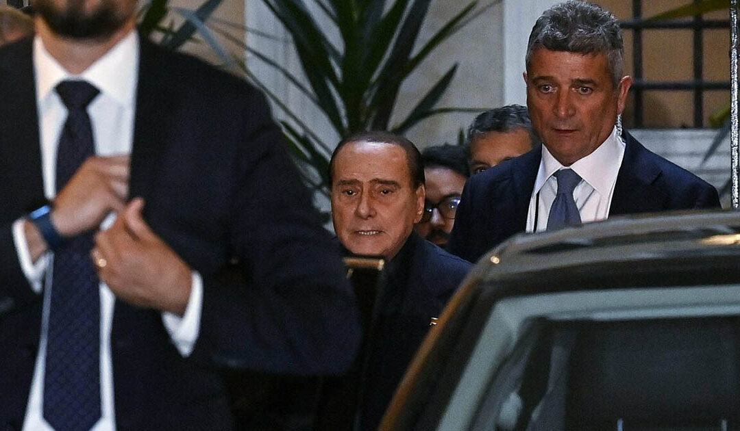 Silvio Berlusconi in via della Scrofa