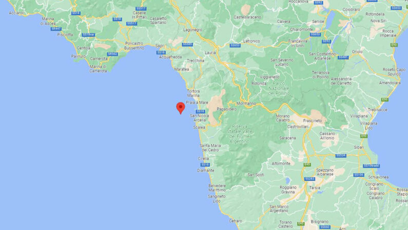 Forte scossa di terremoto al largo di Scalea