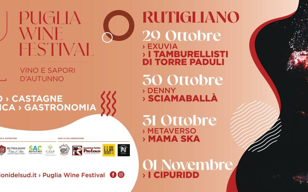 Rutigliano, ritorna il Puglia Wine Fest