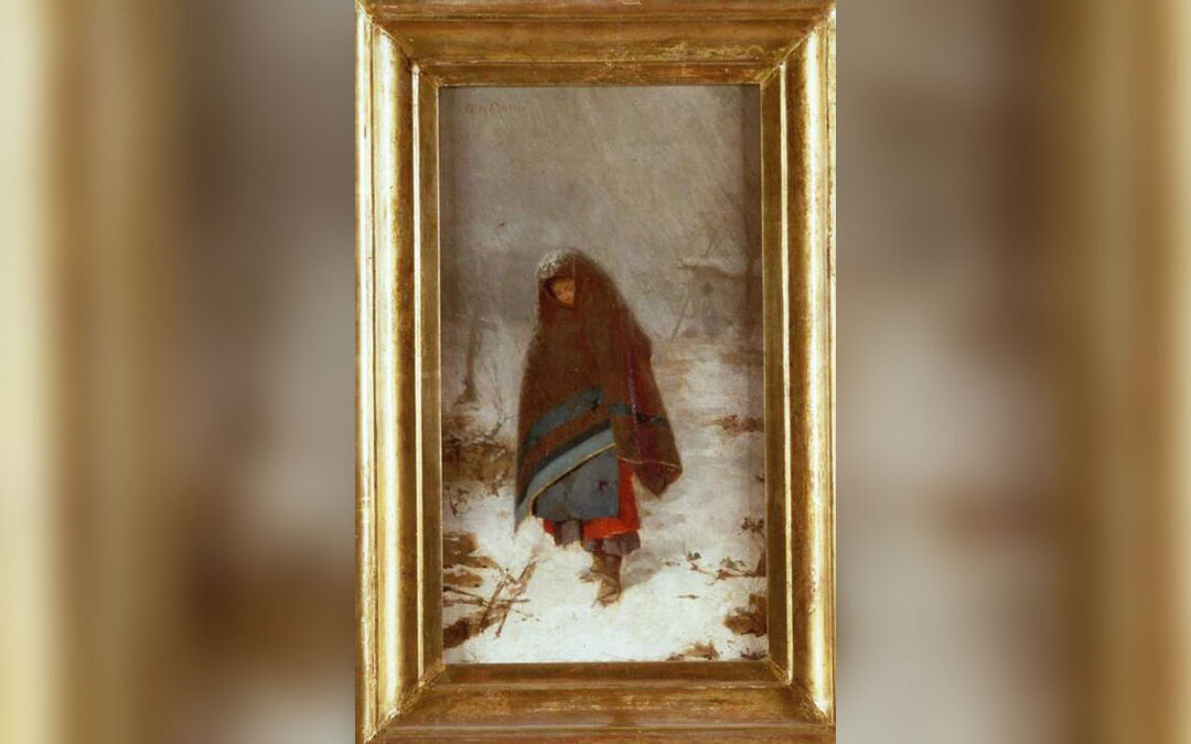 L'opera "Effetto di neve" rubata circa una decina di giorni fa dal museo di palazzo Lanfranchi a Matera