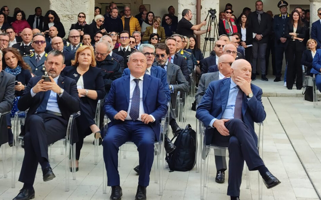 Il procuratore di Catanzaro Nicola Gratteri e il ministro per la Giustizia Carlo Nordio durante l'inaugurazione