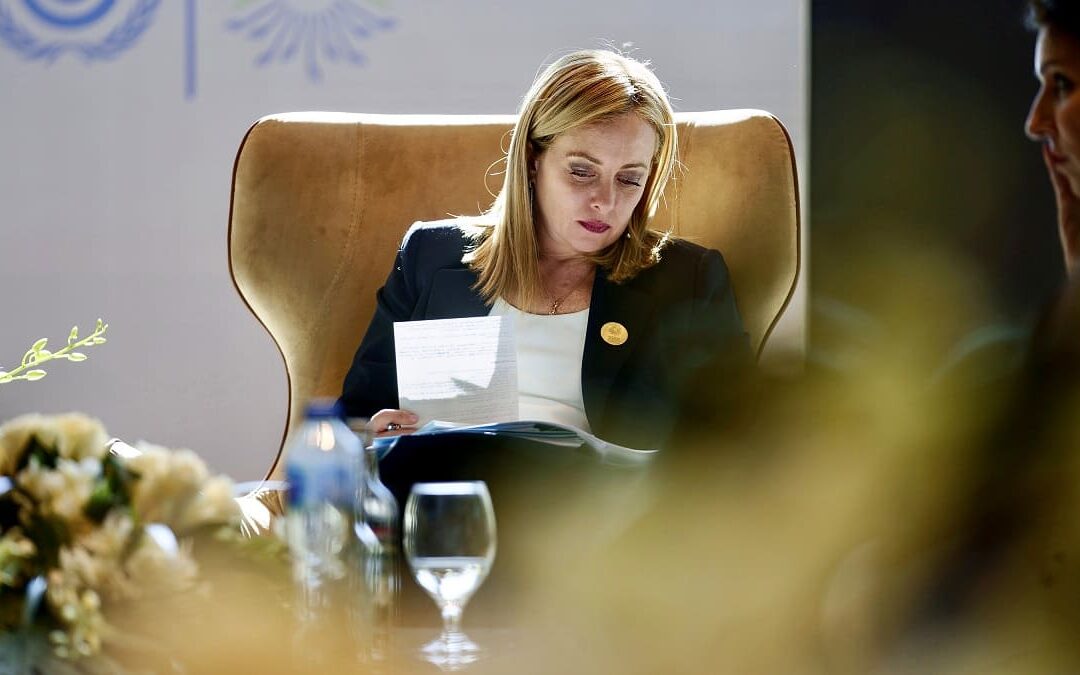 La presidente del Consiglio, Giorgia Meloni, al vertice dei capi di Stato e di governo COP27