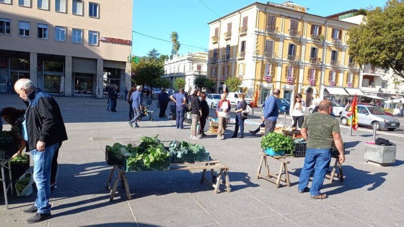 Cosenza, contadini di via Asmara in protesta sotto al Municipio