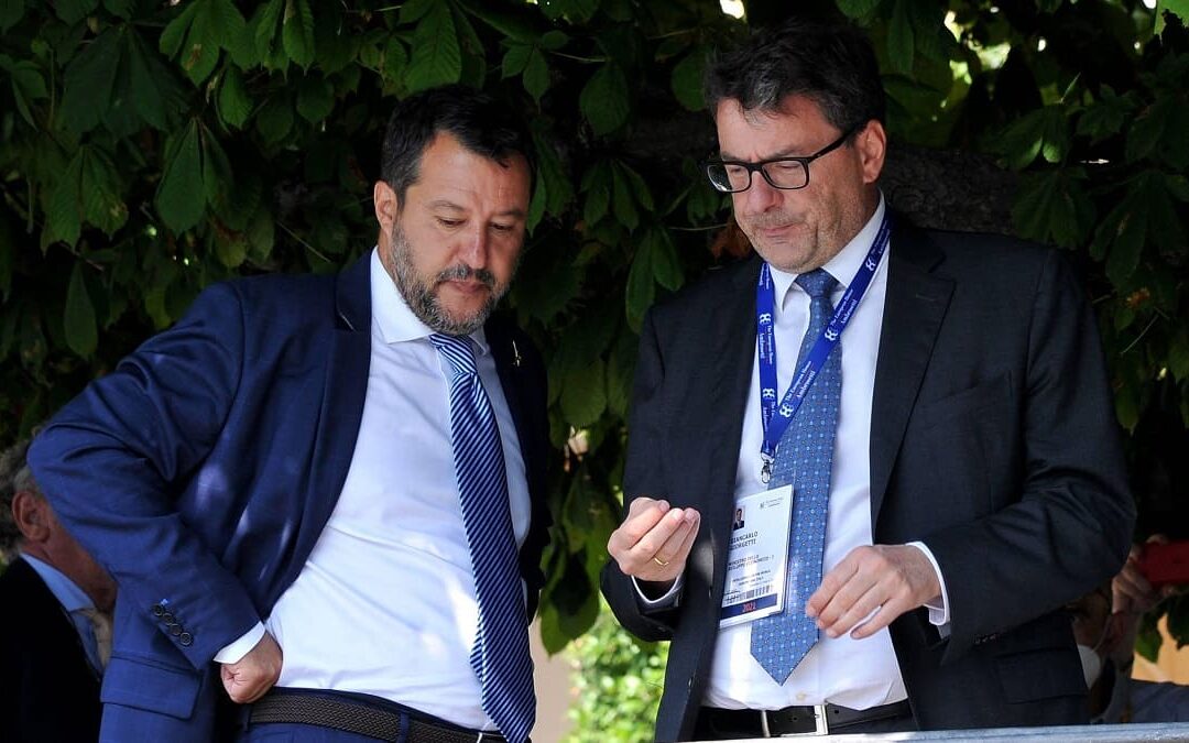 Matteo Salvini e Giancarlo Giorgetti
