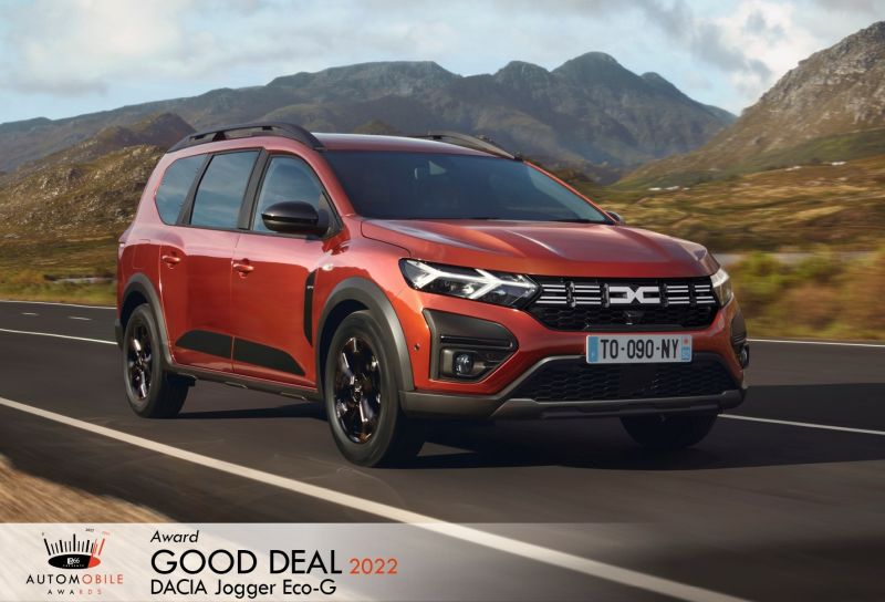 Dacia Jogger vince il “Good Deal” agli Automobile Awards