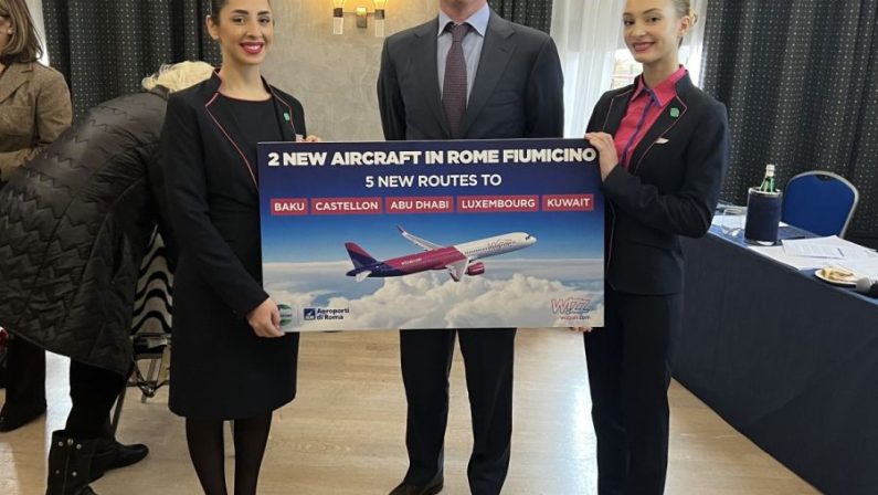 Wizz Air, cinque nuove rotte da Roma Fiumicino