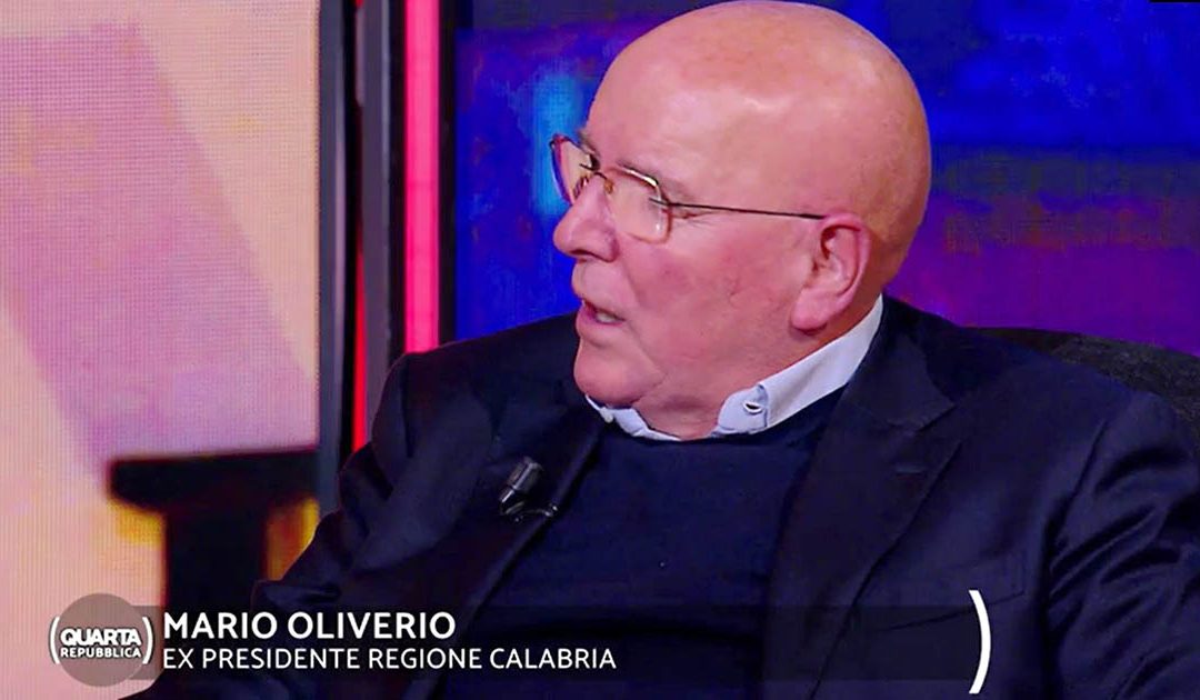 Mario Oliverio durante la trasmissione Quarta Repubblica di Nicola Porro