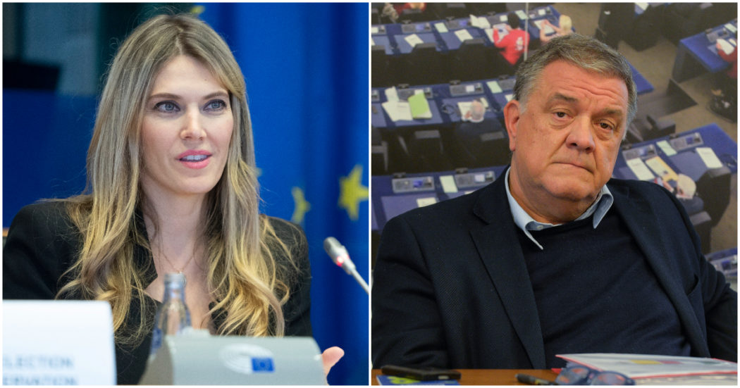 La vicepresidente del Parlamento Europeo Eva Kaili e l'ex eurodeputato Antonio Panzeri