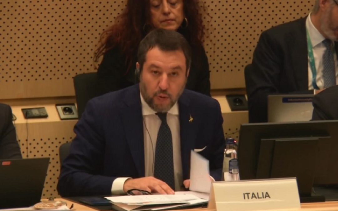 L'intervento di Matteo Salvini al Consiglio dei ministri dei Trasporti dell'Unione Europea