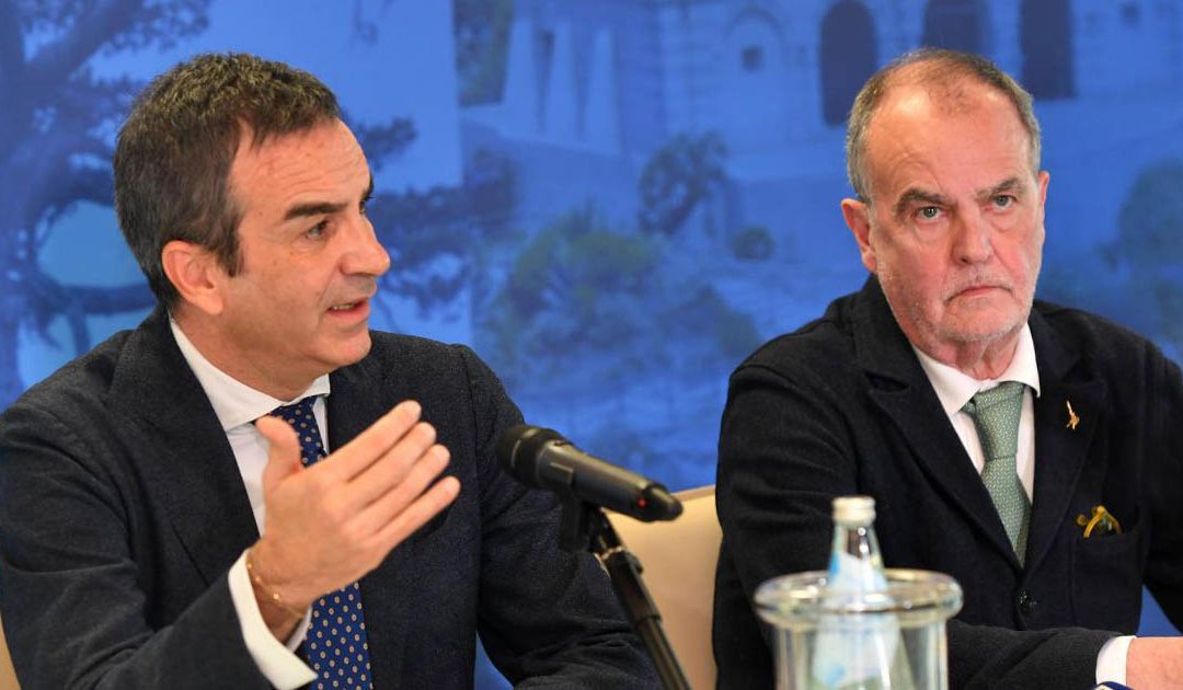 Il presidente della Regione Calabria Roberto Occhiuto insieme al ministro Calderoli