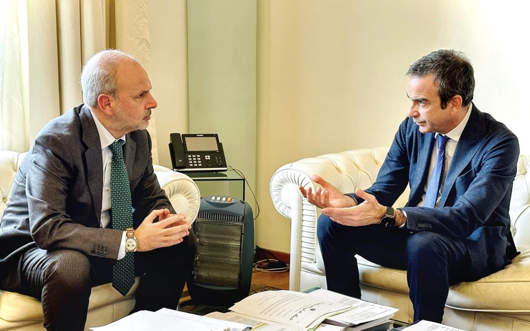 Roberto Occhiuto, presidente della Regione Calabria e commissario alla Sanità, insieme al ministro Schillaci