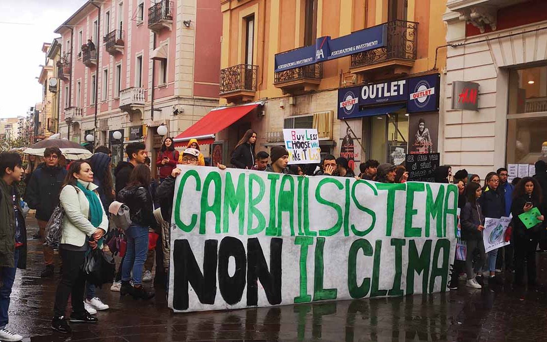Parte della manifestazione pro-ambiente tenutasi a Cosenza nel 2019